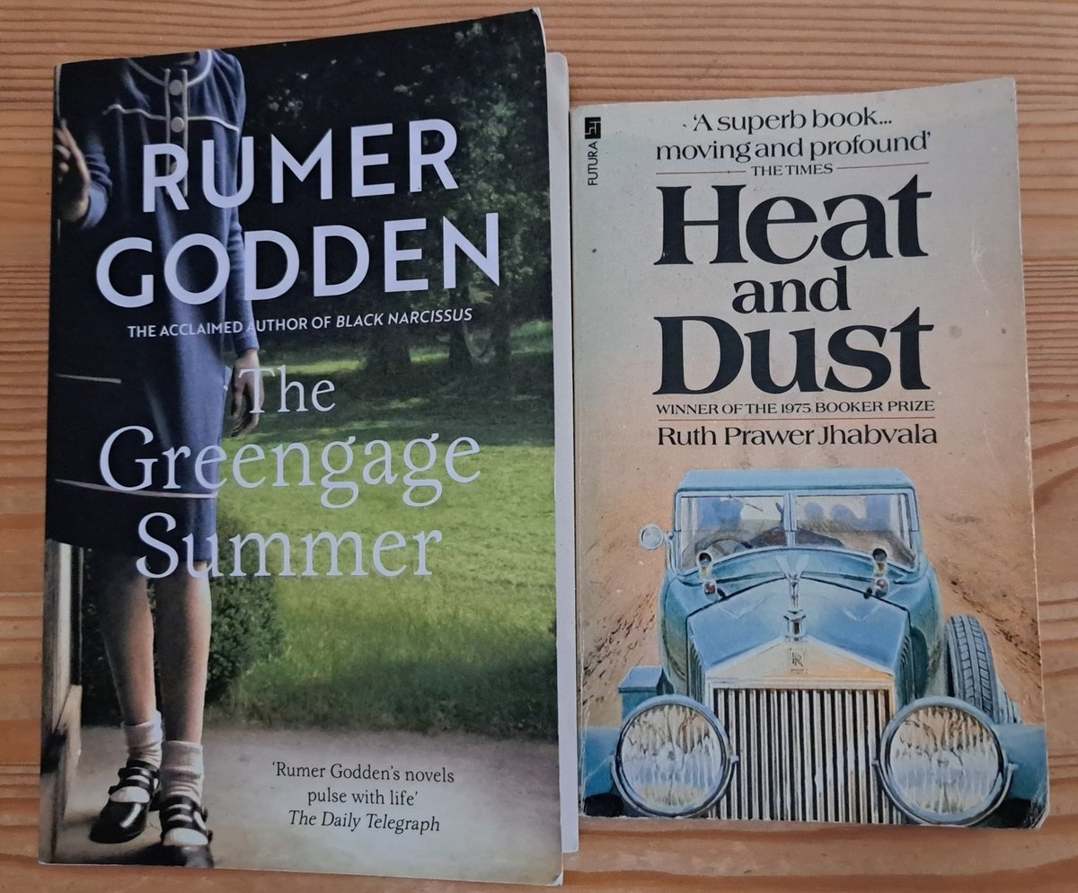 JamesStoorie's tweet photo. Ideal reading for high summer...

#currentlyreading #Summer2025 #india #France #comingofage #gothic #thegreengagesummer #heatanddust #rumergodden #ruthprawerjhabvala #books https://t.co/98MBV6lHtK