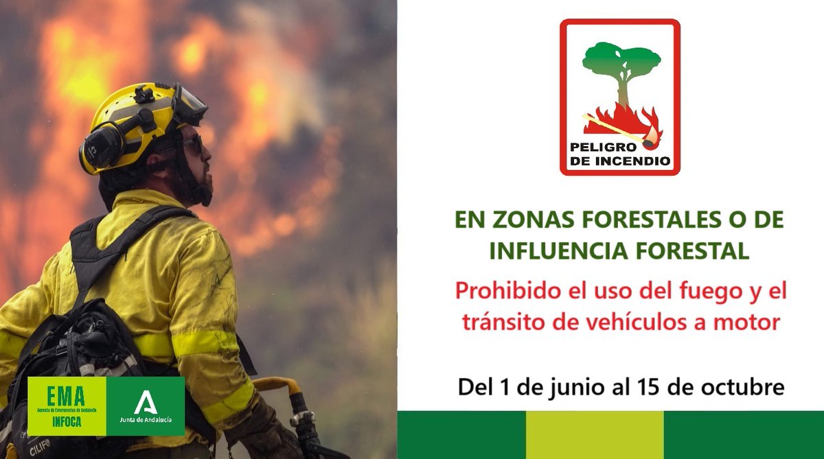 Plan_INFOCA's tweet image. 🔥ESTADO DE LOS INCENDIOS |
🔸Valsequillo (Córdoba), incendio controlado
🔸Quéntar (Granada) y Úbeda (Jaén), ambos conatos controlados
🔸Algeciras (Cádiz) y Málaga, controlados, y Palomares del Río (Sevilla), extinguido. Estas tres intervenciones son NO forestales.