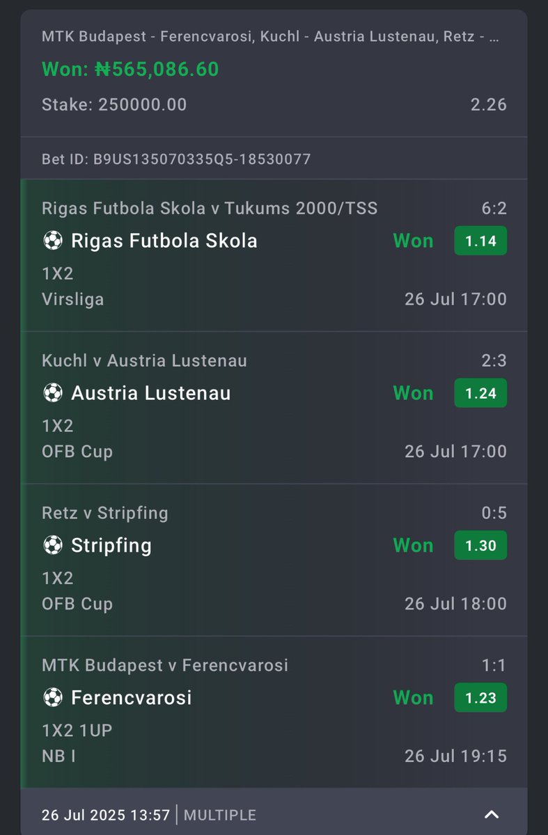 GREEN DRAGON π²π (@brightutd) on Twitter photo MASSIVE GREEN FLAMES β
πβ
πβ
πβ
πβ
πβ
πβ
πβ
πβ
πβ
π
2.3 odds over accaβ
2.2 odds win acca acca won on Bet9ja πππ
357k and 565k lands in Green Valley π°π°π°π°
Total N900k+ won π
Congrats to all who played β
β
β
β
Share your winning tickets MASSIVE GREEN FLAMES β
πβ
πβ
πβ
πβ
πβ
πβ
πβ
πβ
πβ
π
2.3 odds over accaβ
2.2 odds win acca acca won on Bet9ja πππ
357k and 565k lands in Green Valley π°π°π°π°
Total N900k+ won π
Congrats to all who played β
β
β
β
Share your winning tickets