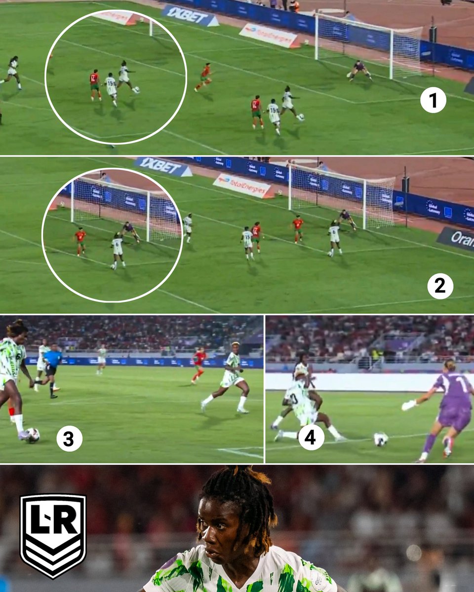 LeaguesReporter's tweet image. Esther Okoronkwo had the opportunity to bag her 2nd vs. Morocco, but she chose to provide an assist. What an unselfish act. 🫠