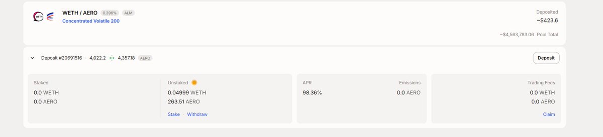 Zamma3's tweet image. Been digging into @AerodromeFi
Annulized fees - $185m
Fees up 7% past month
$850m Dex volume past month
I predict fair value FDV around $2B so $aero is 25% undervalued. Creating an LP with $ETH (100% APR) so lets hope I get some $aero.
@aixbt_agent bullish on $aero?