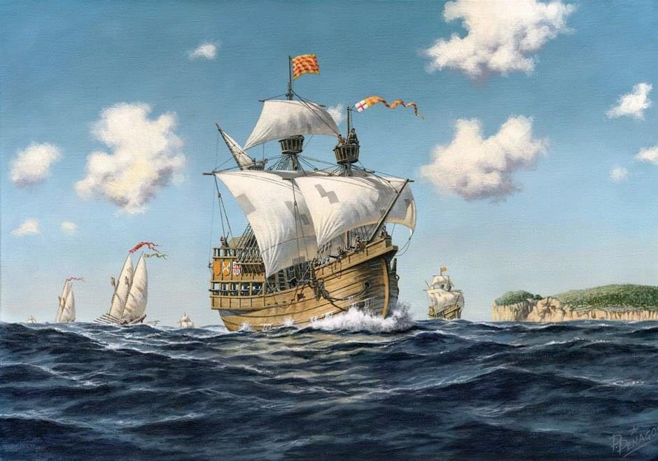 Tal día como hoy, 15 de agosto de 1432, la escuadra de Alfonso V "el Magnánimo" de Aragón, compuesta por 26 galeras y 9 naves de alto francobordo, llegaba a la isla de los Gelves, desembarcando los aragoneses y venciendo a las tropas del sultán de Túnez, rindiendo éste vasallaje