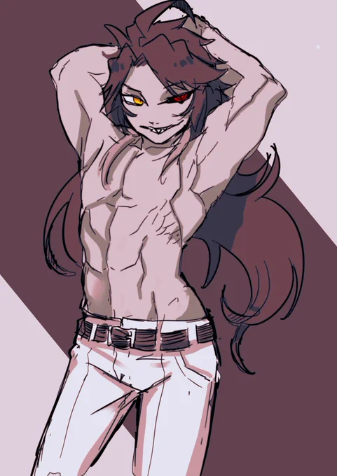 お腹比較 2025←→2022 #illustration #イラスト #創作 #oc