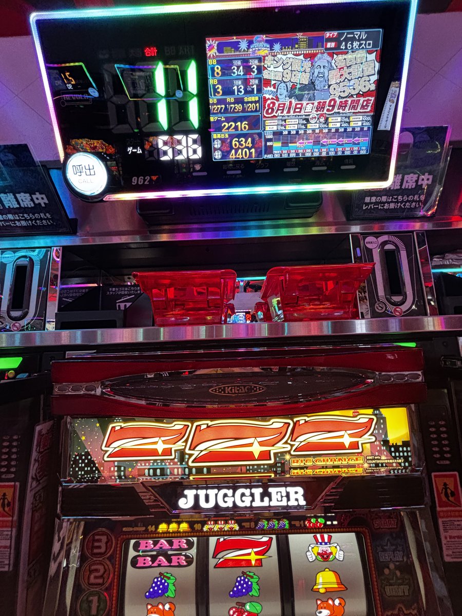 最後のこのジャグラーを
ペカらせたいw

#キング観光サウザンド栄住吉店
#PR