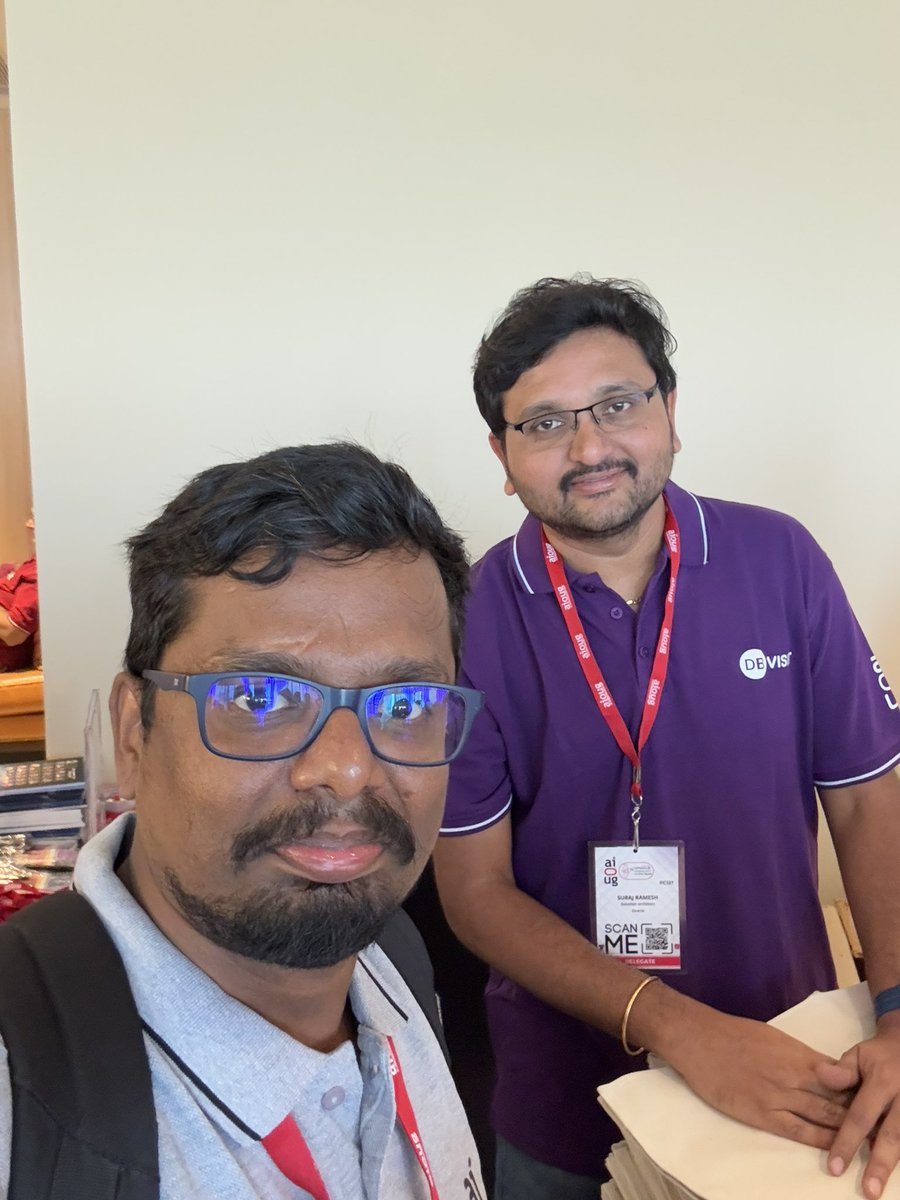 dsecsuresh's tweet image. Another day, another ACE!
Got a chance to meet and click a selfie with one more Oracle ACE at #OCYatra25 💡
Community energy is 🔥@AIOUG @oracleace
