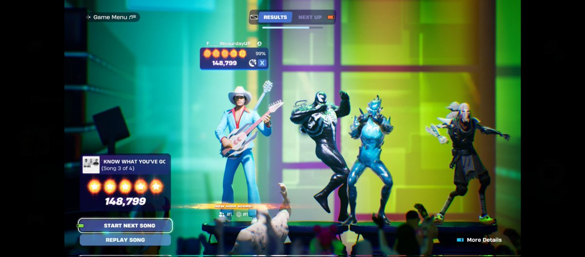 Hartmann0923's tweet photo. #1 in the world rankings in a few songs... NOT 100% "through the fire and flames" on expert.

#Rockband
#GuitarHero
#Festival
#riffmaster
#guitar
#bass
#music
#ranking
#FUN
#Blink182 https://t.co/AAKB7FVDnI