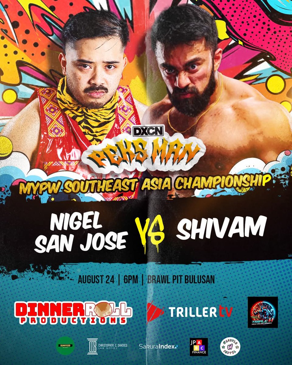 dexconph's tweet image. Buy your tickets here - dexcon.helixpay.ph
------------
INTERNATIONAL DREAM MATCH
@NigelSanJose91 will be facing Real Global Threat's founder and "Philippines' favorite son" @shivam_setupth for the @MYProWrestling Southeast Asia Championship!