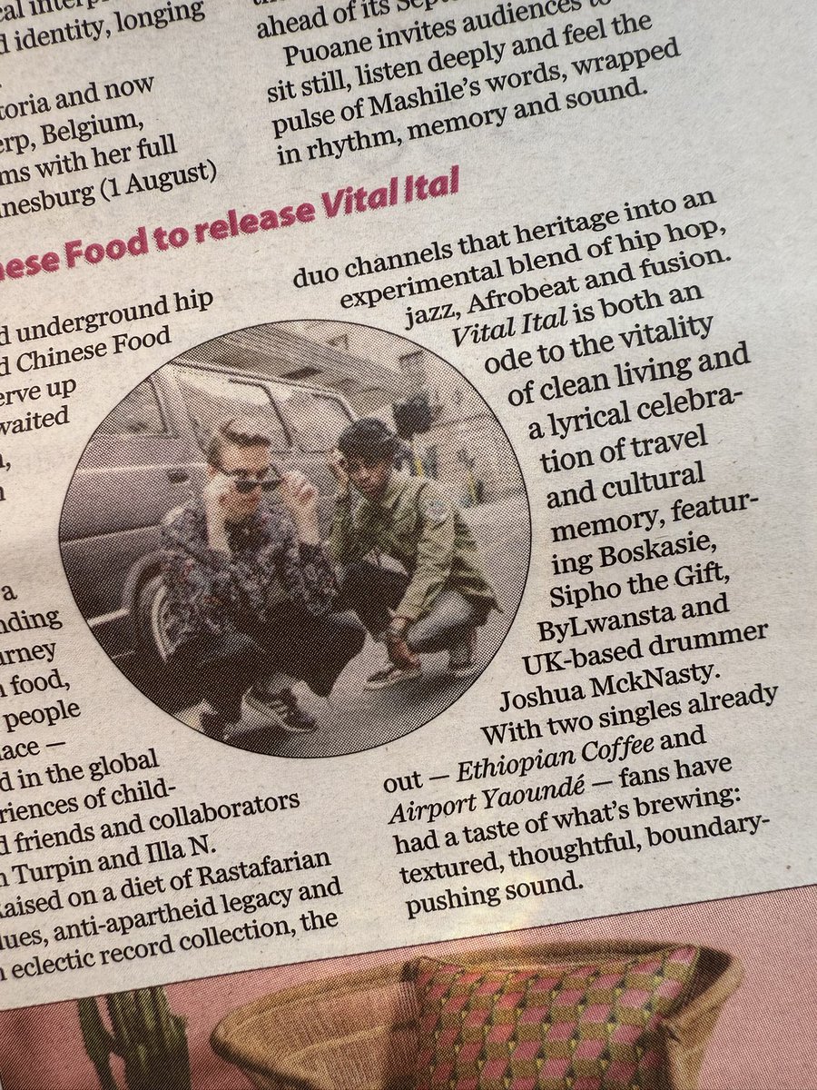 Cold Chinese Food (@italboys) on Twitter photo “Textured, thoughtful, boundary-pushing sound”
<a href="/mailandguardian/">Mail & Guardian</a> newspaper knows what’s up! 😎
Are you ready for the album?? “Textured, thoughtful, boundary-pushing sound”
<a href="/mailandguardian/">Mail & Guardian</a> newspaper knows what’s up! 😎
Are you ready for the album??