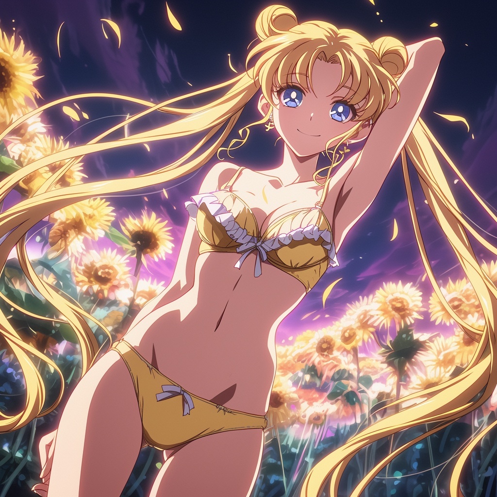 笑顔が1番だよね💛 #月野うさぎ #美少女戦士セーラームーン #AIart