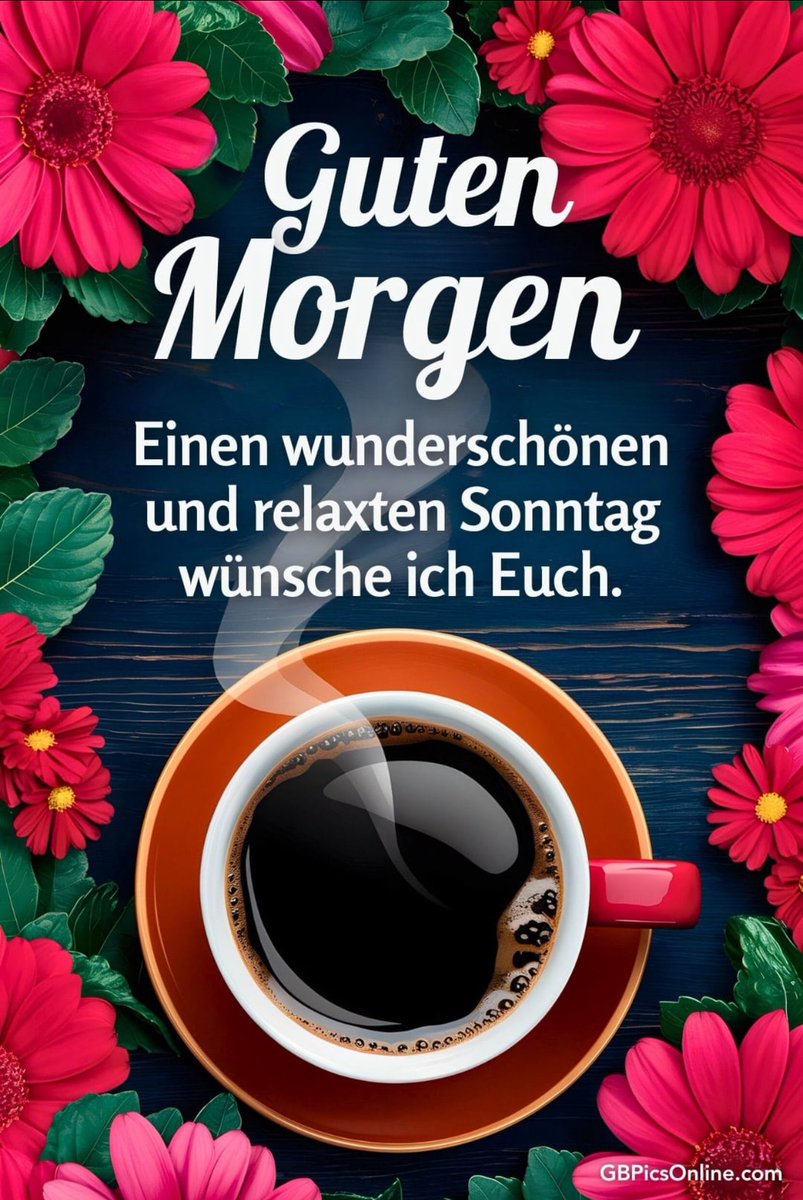 Einen wunderschönen guten Morgen gewünscht.
 😀☕️☁️