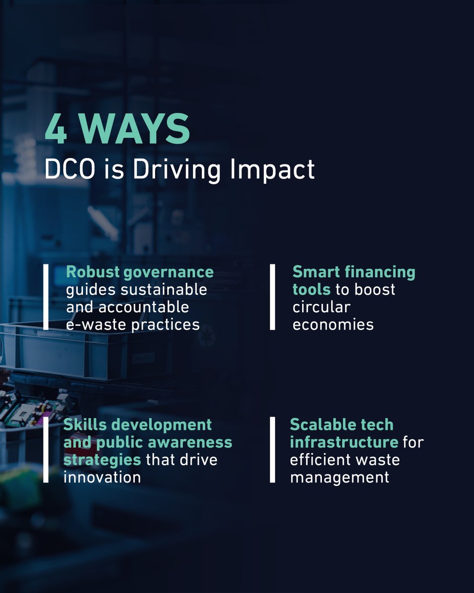 dcorg's tweet image. E-waste is the fastest growing waste stream on Earth.
DCO’s new framework helps countries turn this challenge into an opportunity, driving sustainability, inclusion, innovation and economic value through circular practices.
Learn more: dco.org/dco-e-waste-ma……