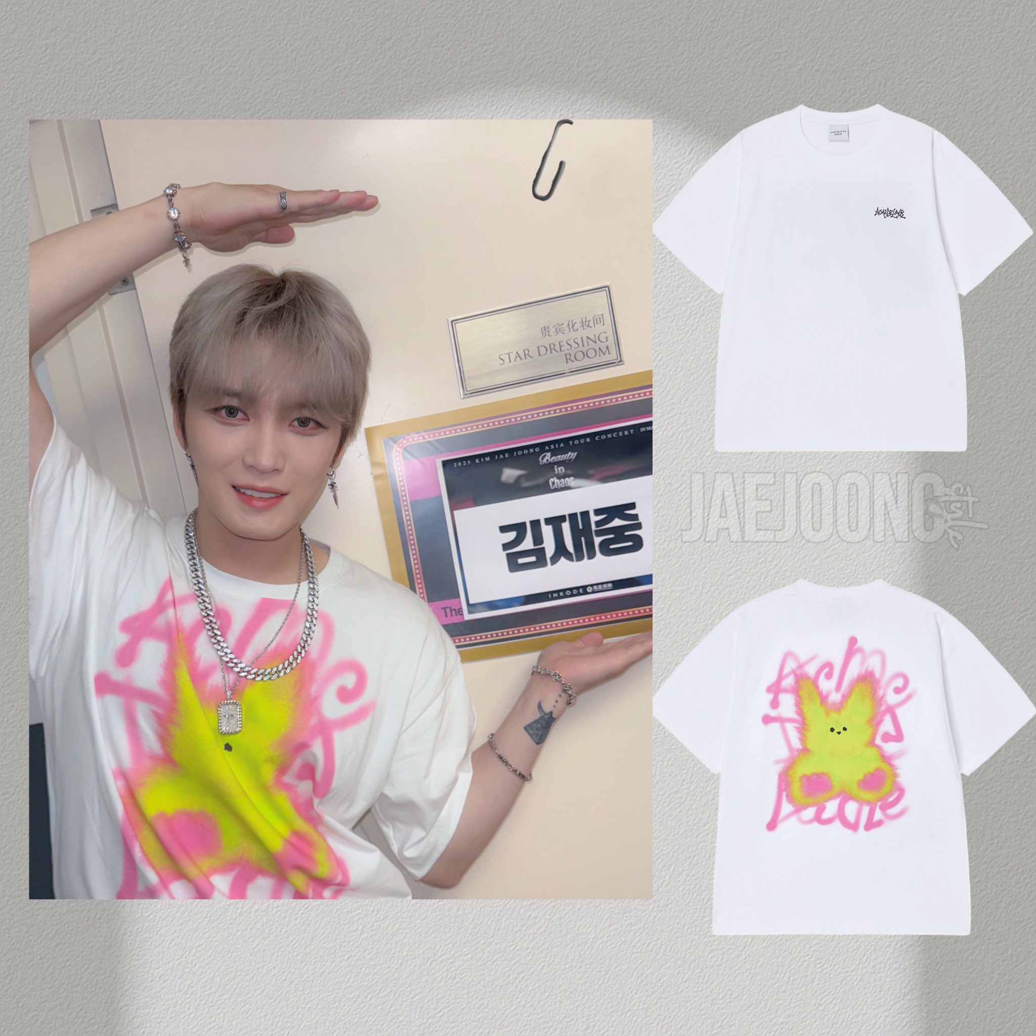 [ADLV] BLUR RABBIT SHORT SLEEVE T-SHIRT /追跡付 acme de la vie