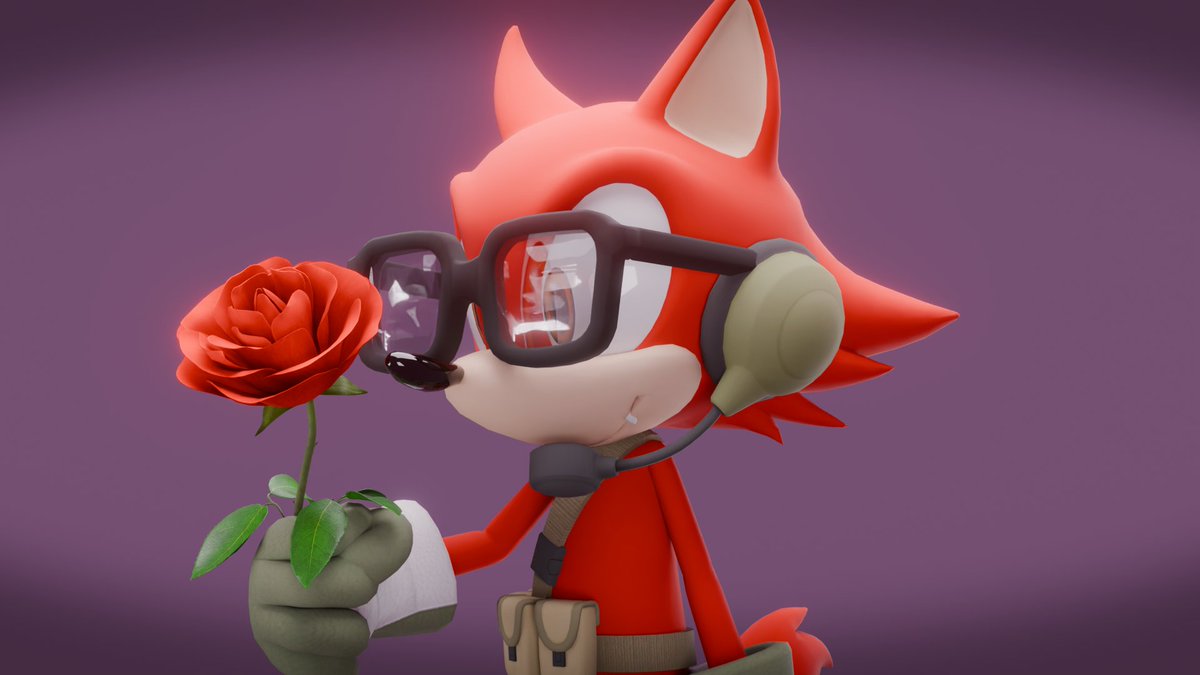 Weegi_man's tweet image. He’s got a rose 

#blender #blender3D #b3d #SonicTheHedgehog #gadgetthewolf