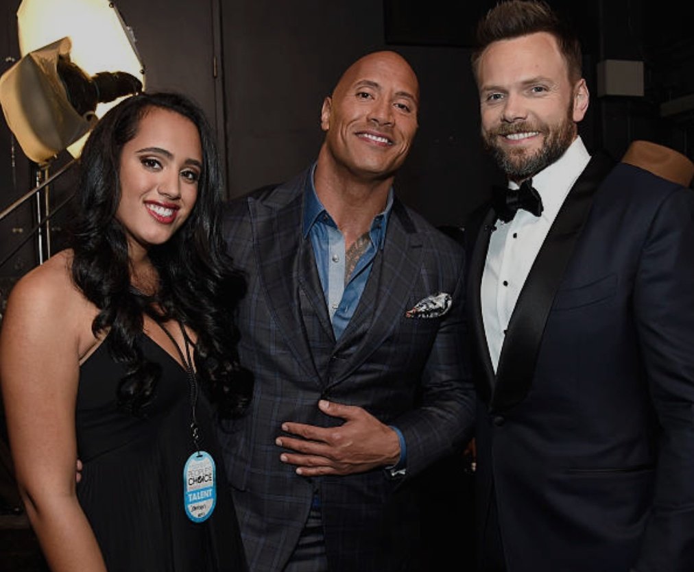 37Lemons's tweet image. FTM Joel McHale

1) soft-faced bearded lady with wonky eyes &amp;amp; pink lips
2) female gait, arms akimbo
3) female digit ratio next to male Amy Schumer
4) with FTM Dwayne &quot;The Rock&quot; Johnson &amp;amp; MTF daughter Simone Alexandra Johnson