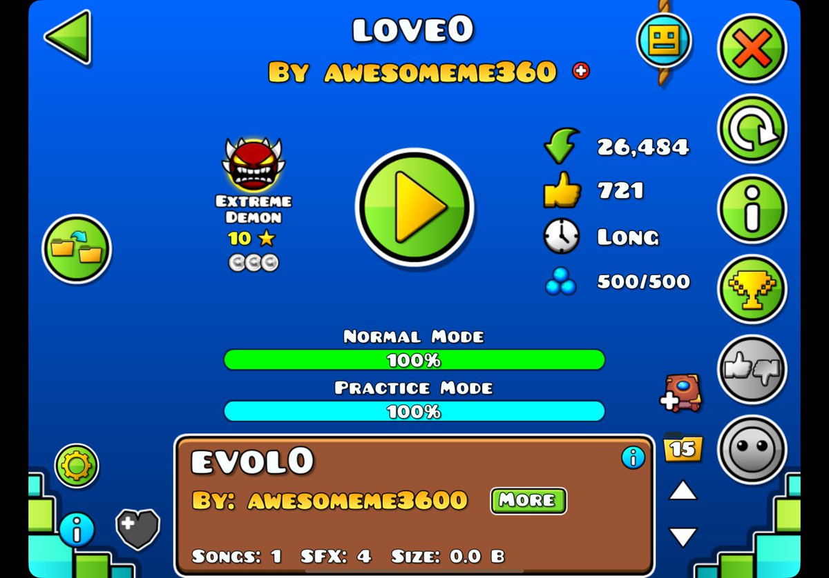 YocoInteger's tweet image. love0 100%
Had my mind set onto this level for 3 months and finally got to go for it gg
extreme #47 (2 more until the big one 👀)
