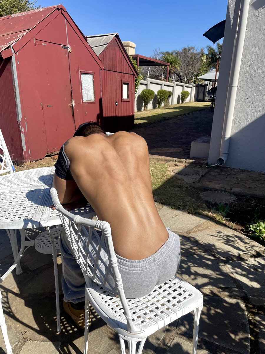 Training hard to walk naked on the beach.