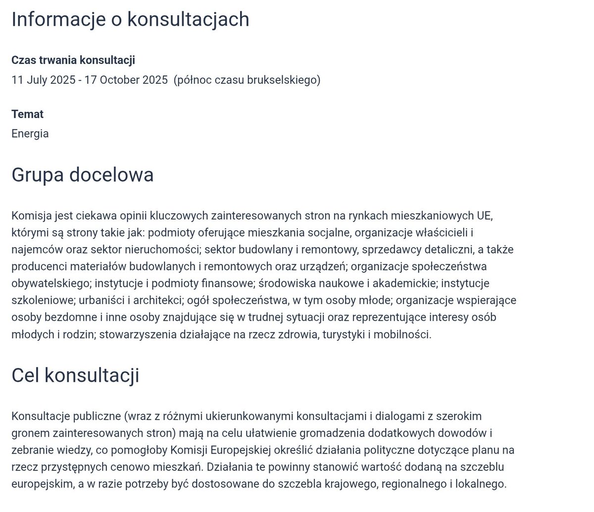 DawidParzyk's tweet image. "Konsultacje publiczne (wraz z różnymi ukierunkowanymi konsultacjami i dialogami z szerokim gronem zainteresowanych stron) mają na celu ułatwienie gromadzenia dodatkowych dowodów i zebranie wiedzy, co pomogłoby Komisji Europejskiej określić działania polityczne dotyczące planu na…