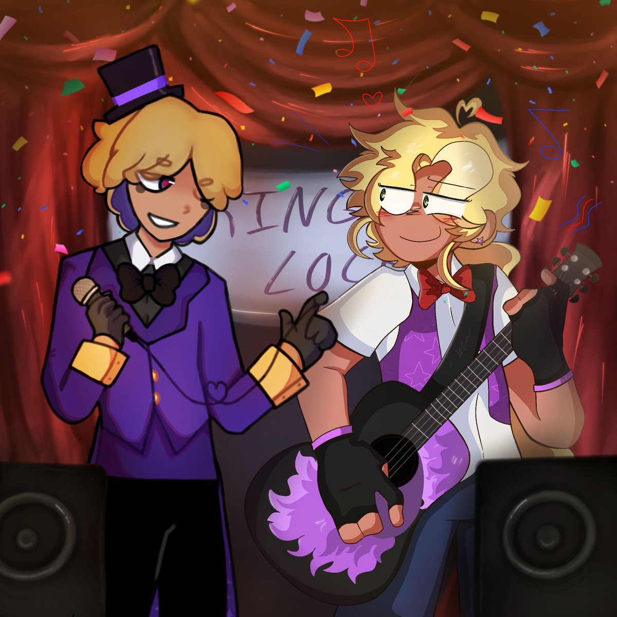 FrenchPuppet_'s tweet image. Collab avec @CinnamorollFred !! &lt;33 nos OCs sont tellement amoureux
#FNaFHS #fnafhs #oc #fnafhsoc #ocart #ilovemyboyfriend #collab #artcollab