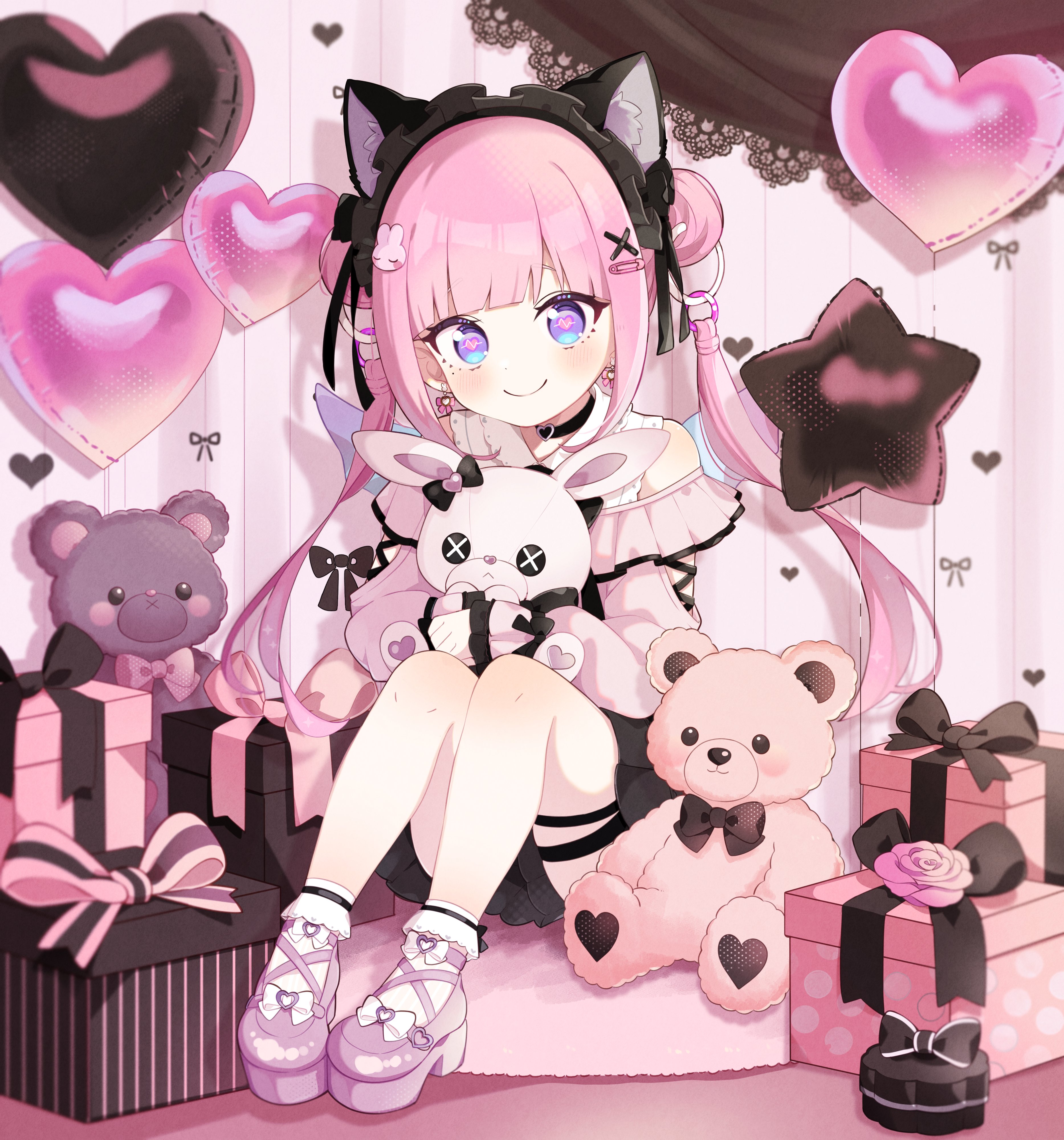 ♡♡♡ページ リボン付きシャーリングフラワープリントプリーツワンピース