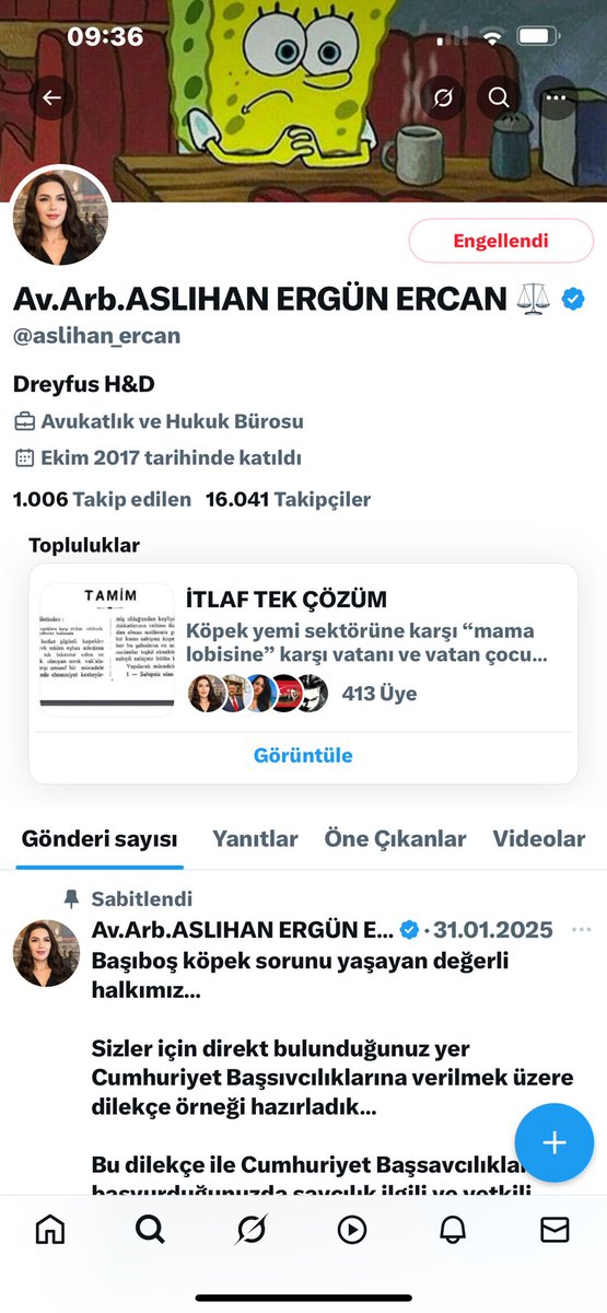 Hicret Elçi (@hicretelci) on Twitter photo TAKİP EDENLER LÜTFEN OKUYUN
Ben bu platformda, 100 civarı takipçili kendi halinde bir hesaptım. Bir gün, bir köpek haberine yorum yaptım. Ve o güne kadar, hiç haberim olmayan, itçi lincine uğradım. Küfürler, hakaretler biliyorsunuz işte.
Ona bir cevap, buna bir cevap derken, TAKİP EDENLER LÜTFEN OKUYUN
Ben bu platformda, 100 civarı takipçili kendi halinde bir hesaptım. Bir gün, bir köpek haberine yorum yaptım. Ve o güne kadar, hiç haberim olmayan, itçi lincine uğradım. Küfürler, hakaretler biliyorsunuz işte.
Ona bir cevap, buna bir cevap derken,