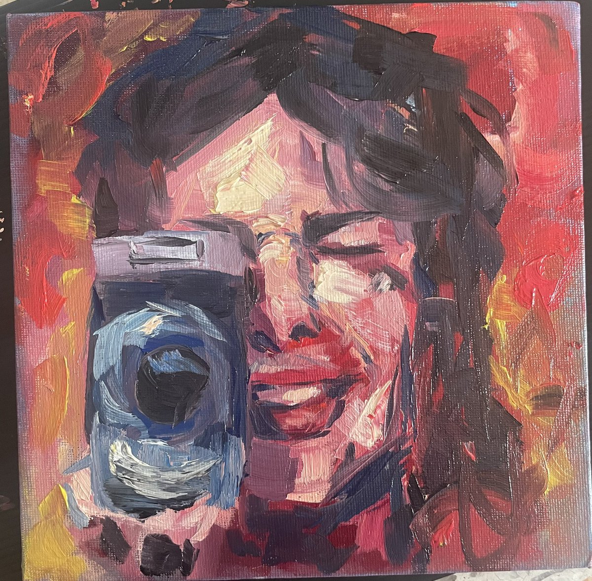 insanelylemons's tweet image. A very messy Danny Goffey painting