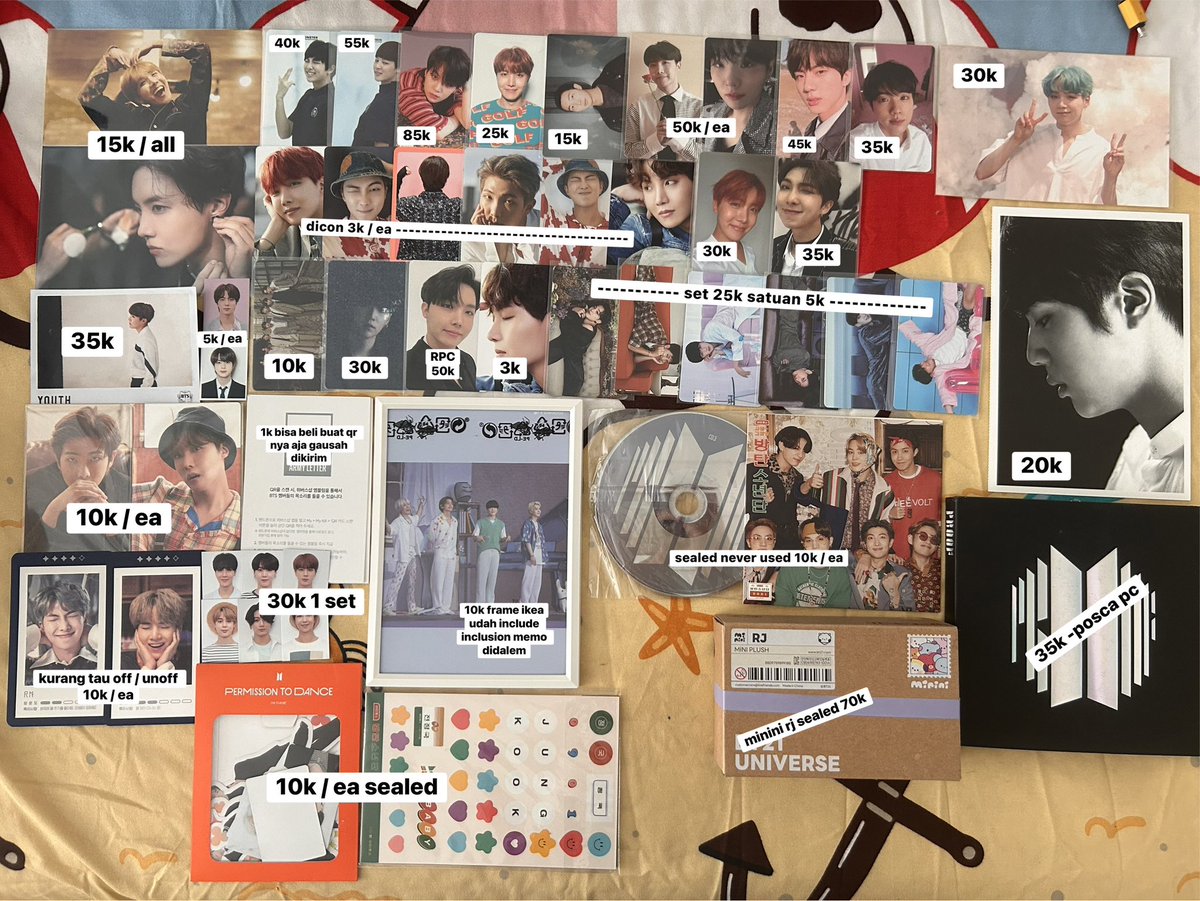 HELP RT PLEASE! 

🪐 WTS ( want to sell ) 🪐
🐥 Condi + details DM
🐥 worldwide buyers are allowed but must have ina address!

(Bisa langsung kirim, nego, pokoknya di take aja T-T) 

✅ Oren oren 
✅ Keep Event (with DP)
❌ PACK ADMIN
❌ HNR = BLOCK + SPILL