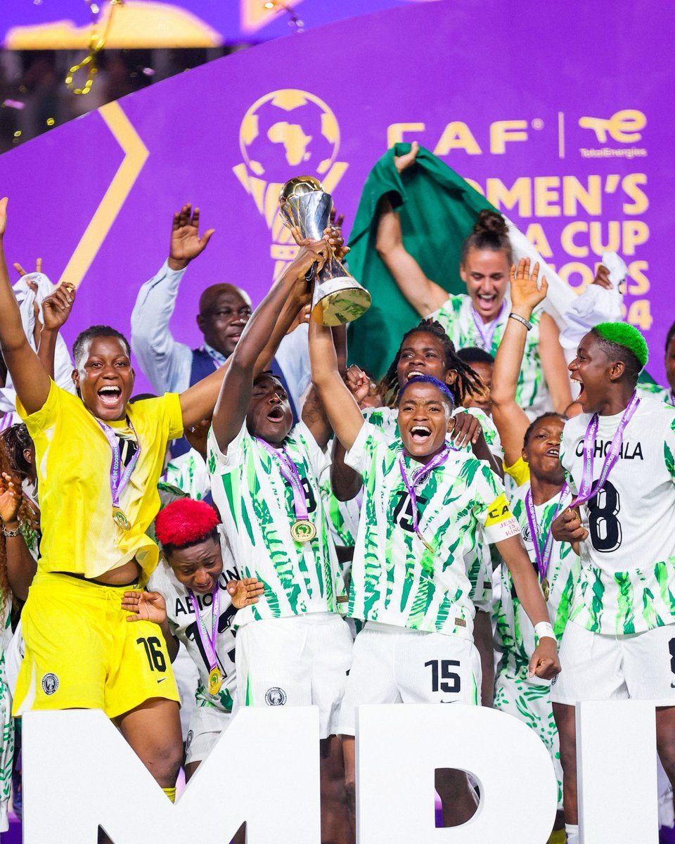 Super Falcons of Nigeria 🇳🇬 from two goals down to WAFCON 2024 holders

10th final - 10th title! <a href="/CAFwomen/">CAF Women’s Football</a> #WAFCON2024 #WAFCON2025 #wafconfinal