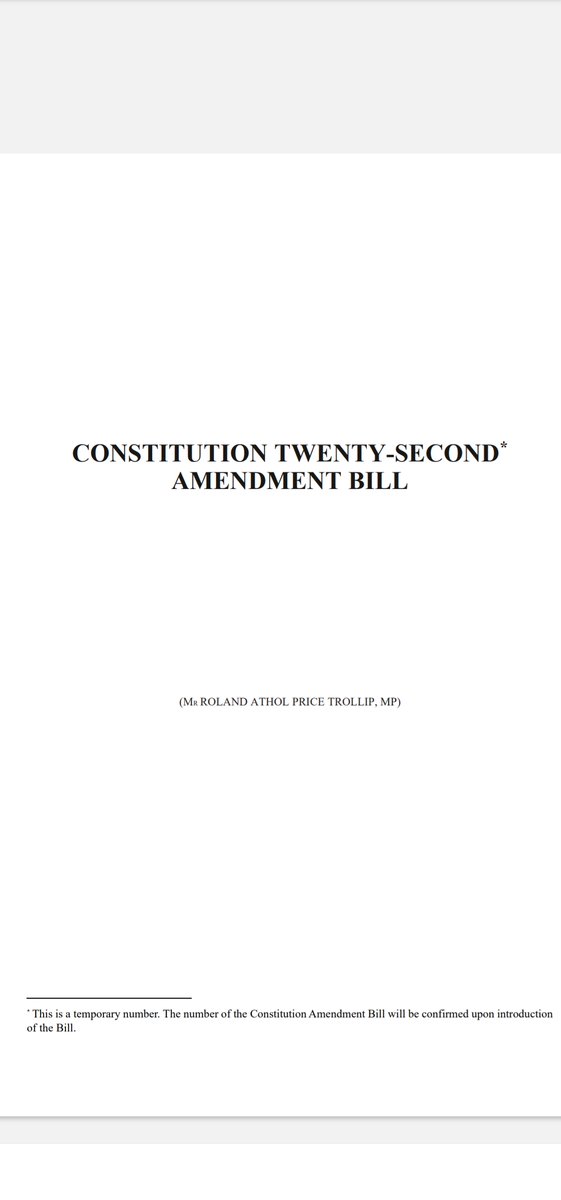 D_Naeser's tweet image. 🚨 22nd Constitutional Amendment by @AtholT @Action4SA:

- Abolish Deputy Ministers ❌
- Mins to be vetted by committee and confirming Vote in National Assembly 🕵️
- Motions of no confidence in individual Mins🗳️
- Increase ministerial appointments from outside NA from 2 to 4 📈
