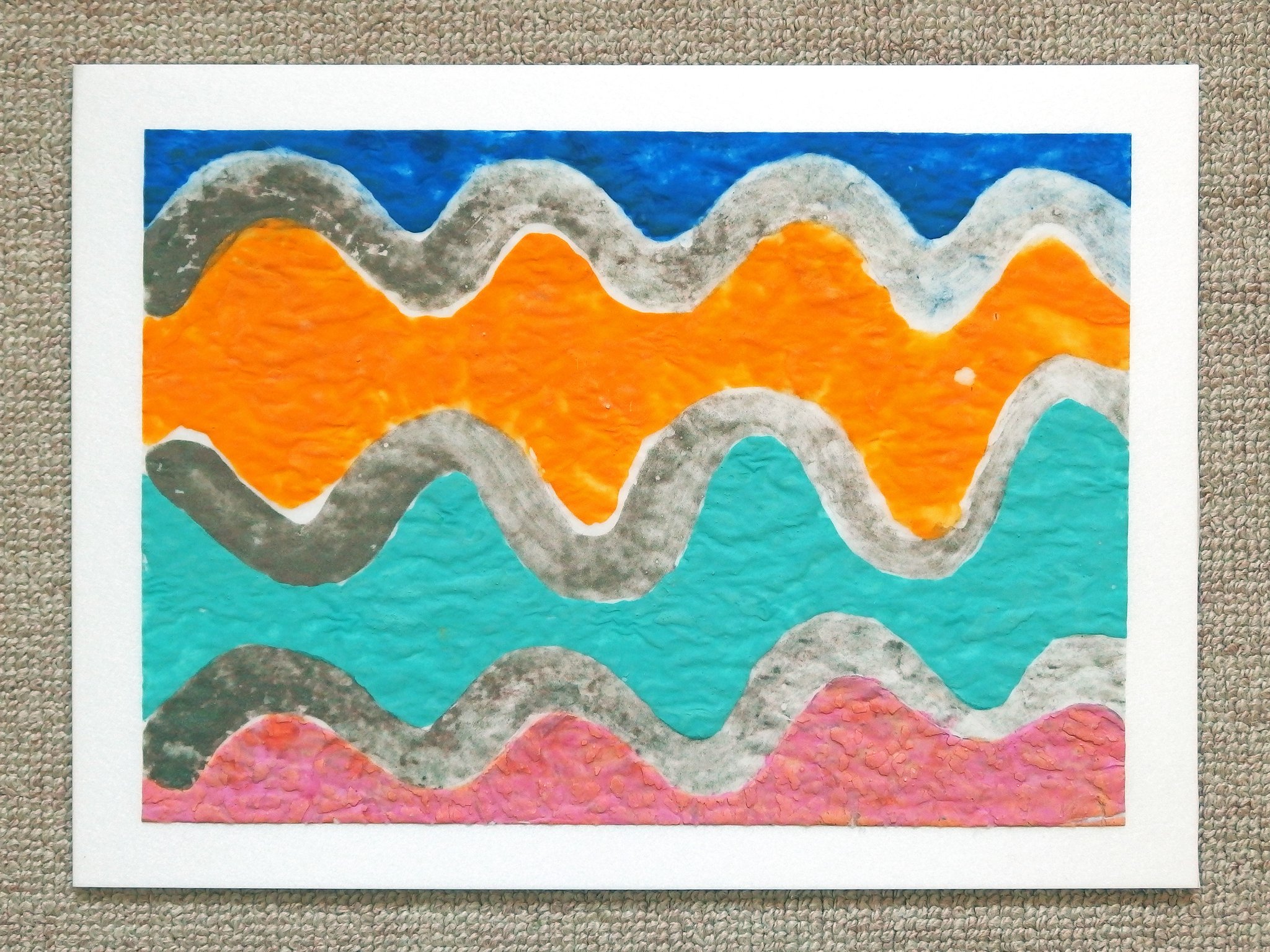 手作り絵画 先日の夜、東京神奈川オレンジ🍊チームでのズーム会で描いた作品