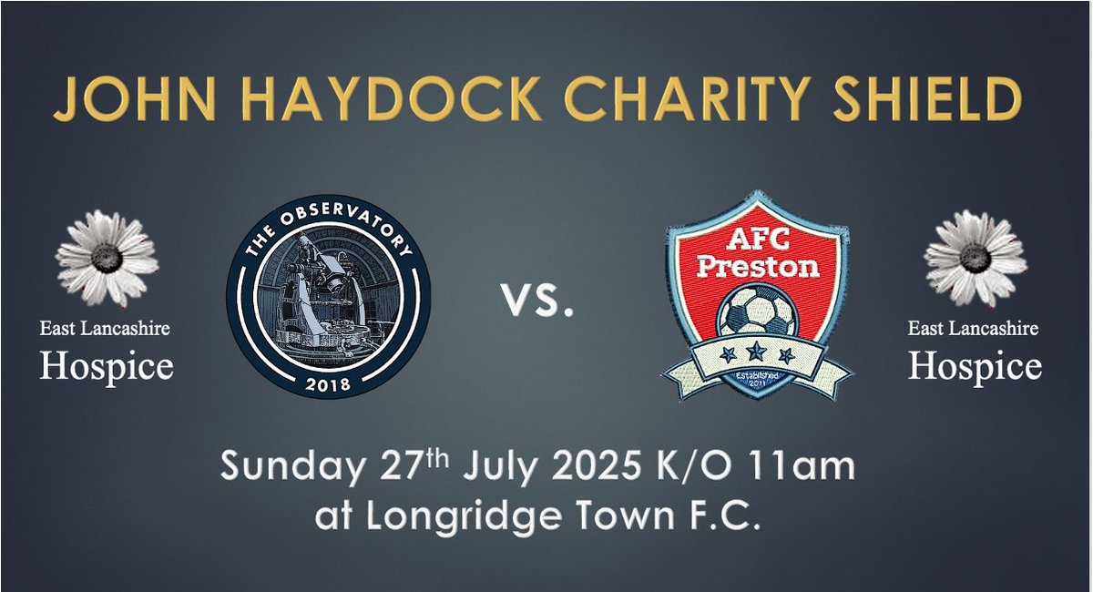 🏆 This morning we're hosting the John Haydock Charity Shield!

Some more cracking football for you 🤩

#UpTheRidge