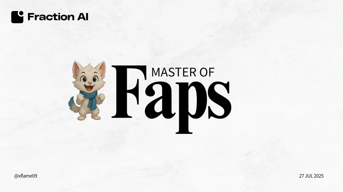 There's something unique about <a href="/FractionAI_xyz/">Fraction AI</a> apart from the noise?

No need for a blue check or a viral thread—just show up, put in the work, and you’ll see the results.

$FAPS isn’t chasing hype—it’s powering the builders, not the broadcasters.
Just interact with others...