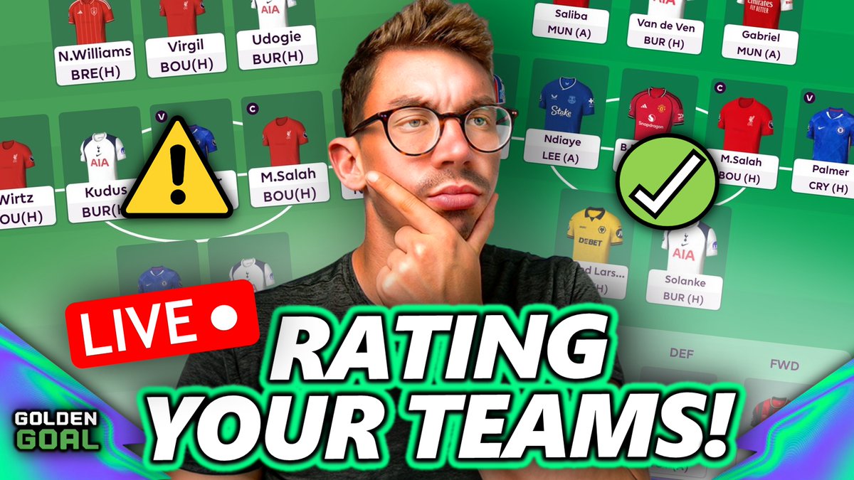 GoldenGoalFF's tweet image. Send me some of your #FPL drafts and I will rate them for an upcoming video! 👇

(Will use @FFH_HQ to help as well)