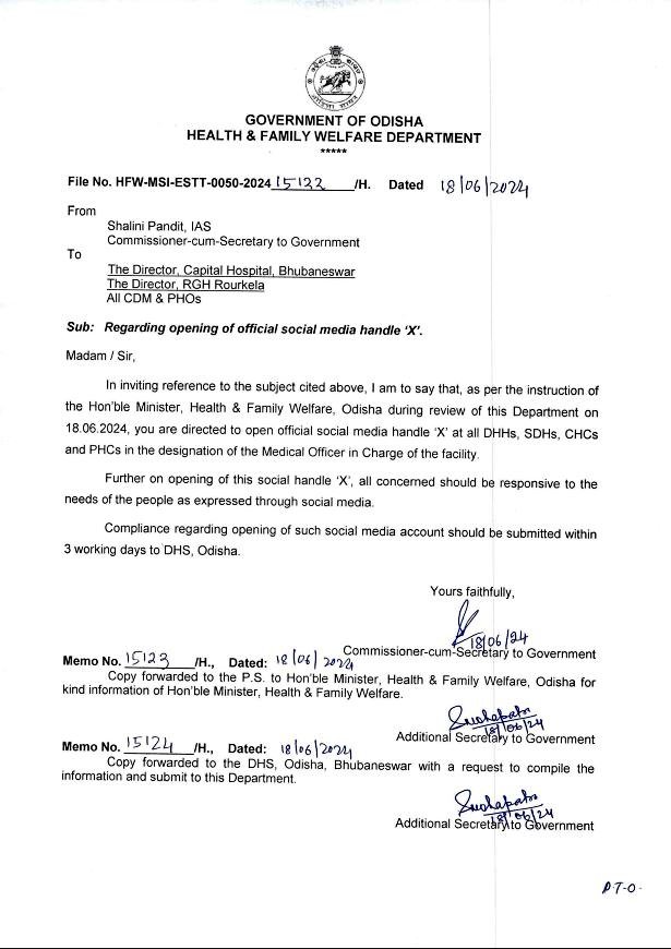 Requesting to <a href="/balangir_cdmo/">CDMO BALANGIR</a> to be active as per order <a href="/HFWOdisha/">H & FW Dept Odisha</a> on Twitter for the service of the people  from last 7dec2018 it stopped. <a href="/CollectorBgr/">Collector & DM, Balangir</a> <a href="/MahalingMukesh/">Dr. Mukesh Mahaling</a> <a href="/SecyChief/">ChiefSecyOdisha</a> <a href="/DeoKalikesh/">Office of Kalikesh Singh Deo</a> <a href="/CMO_Odisha/">CMO Odisha</a> <a href="/MoHFW_INDIA/">Ministry of Health</a> <a href="/_DigitalIndia/">Digital India</a> <a href="/narendramodi/">Narendra Modi</a>