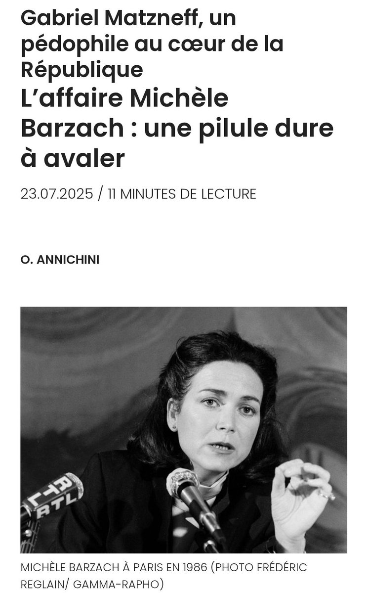 MagLiber3's tweet image. A PARTAGER EN MASSE
#pedocrominalite
#GabrielMatzneff
QUAND ON VOUS DIT QU'ON EST EN #PEDOCRATIE
⬇️⬇️
Matzneff et Michèle Barzach😡 💥
Par off-investigation
Dans les années 1970 et 1980, pour éviter que ses jeunes amantes de 14 ou 15 ans ne tombent enceintes,
Gabriel…