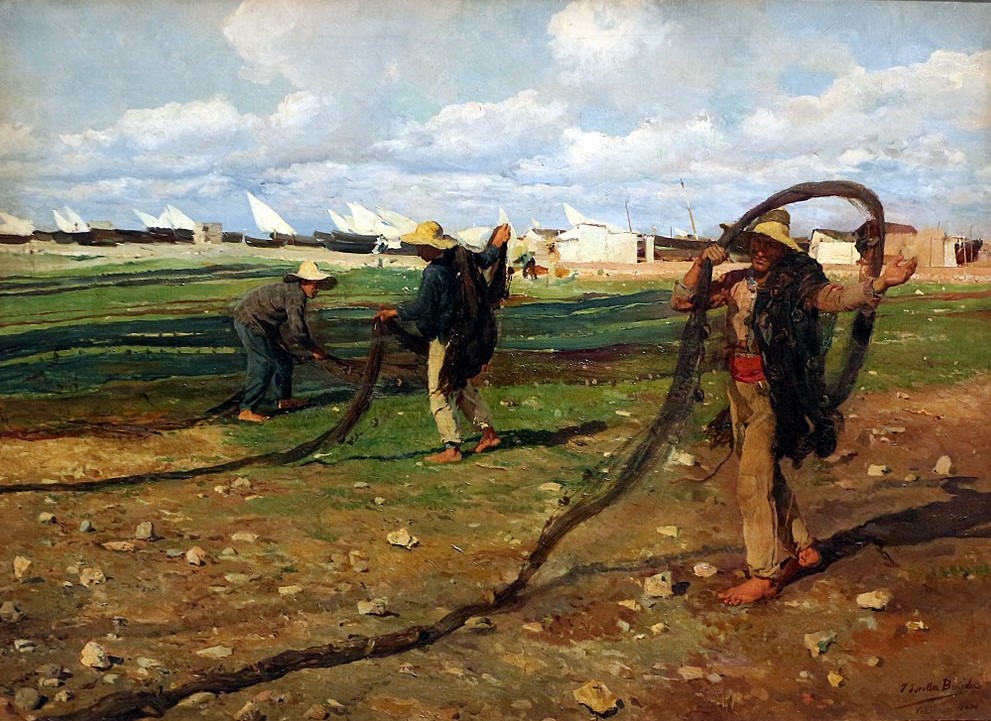 Laberintosarte's tweet image. #ElSorolladeHoy
Título: Pescadores recogiendo las redes.
Año: 1896.
Medidas: 67 x 88cm.
Localización: @LAGNroma
Periodo: Consolidación (1889-1899).