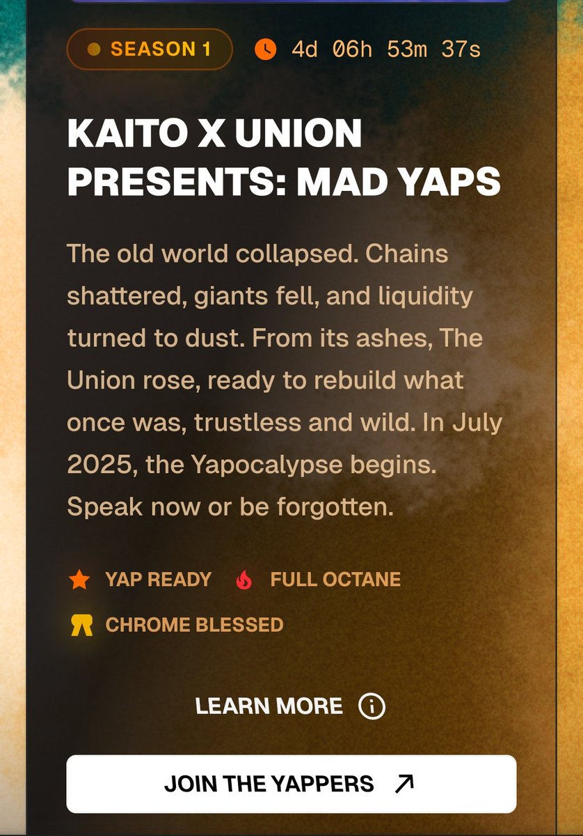 Evansweb3's tweet image. .@union_build Mad Yaps will most likely end in 4/5 days max.
This means TGE could come in less than three weeks time..
Remember when Devs posted that objects in the mirror are closer than they appear.
Tell me why till now we haven't heard anything concerning new chains👀…