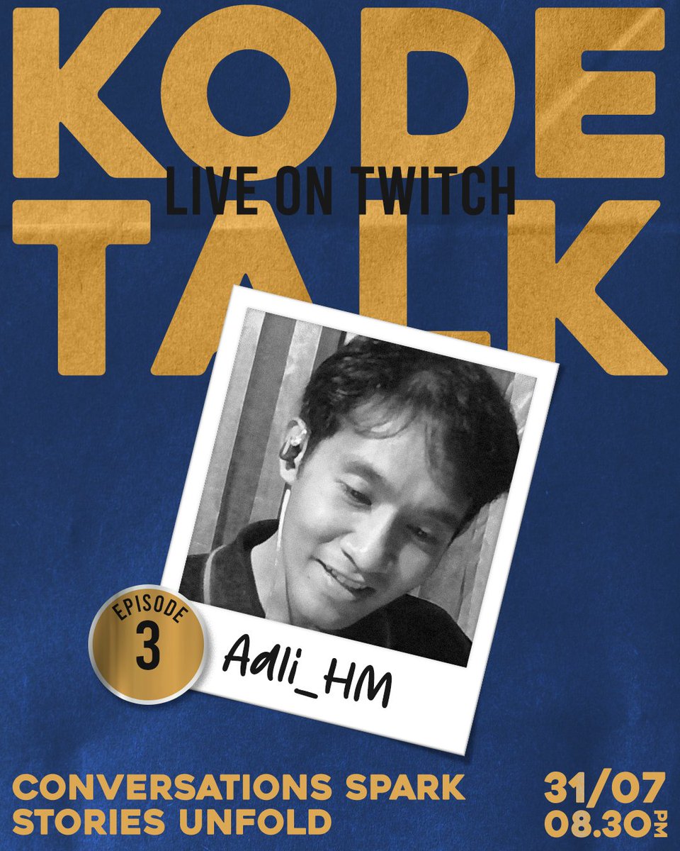 kodejoy's tweet image. New kodetalk episode dropping on July 31!🎙️
This time, we're diving into the world of talk shows with @Adli_HM. we’ll explore what makes a talk show unforgettable, so come join us on twitch.tv/kodejoy.
Don’t miss it cuz it’s more than just small talk ✨