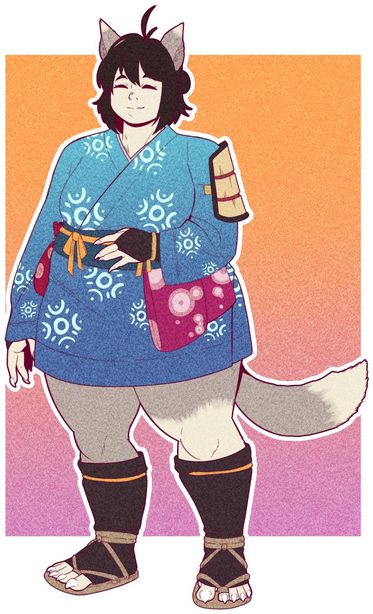 Meet Mocchi Hanabusa &lt;3

Another lovely girl for a DnD game I'll be in, she loves sumo, tea and being a good kitty.

#musclewomen