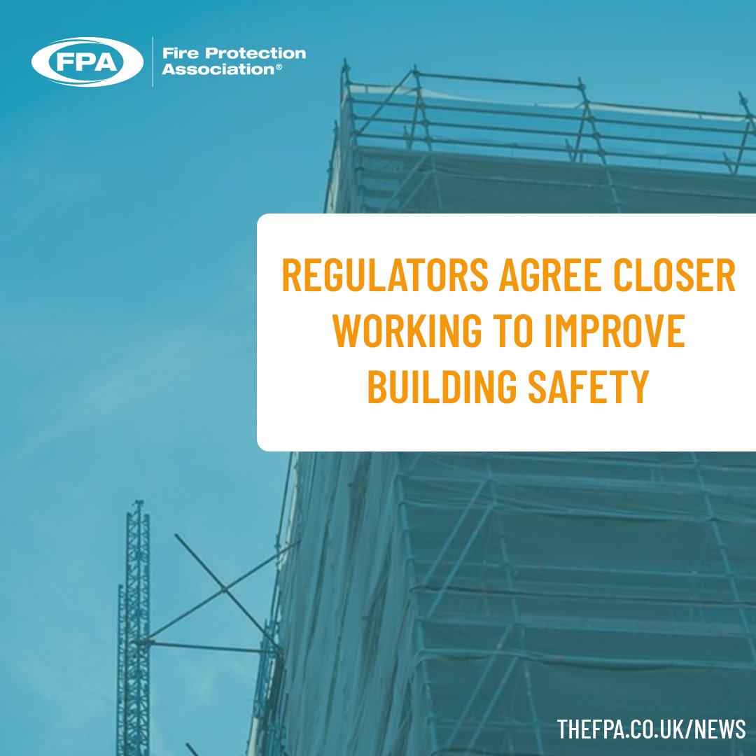 Regulators agree closer working to improve building safety.

Find out more: thefpa.co.uk/news/regulator…

#FireSafety #FireProtection #FPA