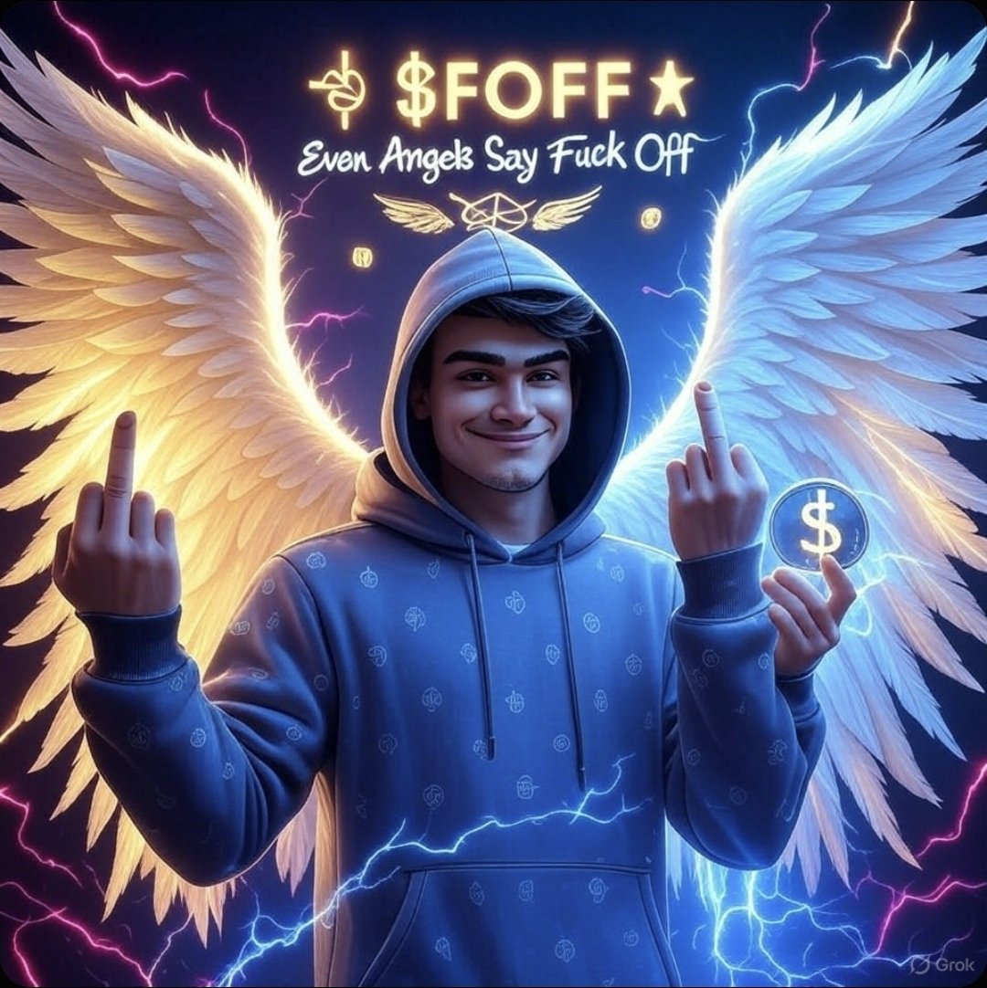 FOFF_AUSTRALIA's tweet image. ππ₯ Even angels have boundariesβ¦
πβ¨ Introducing $FOFF β Fuck Off Coin β¨π
The token for those who stand their ground, laugh loud, and protect their energy.
π₯ Sacred chaos meets crypto.
π₯ Your vibe, your shield.
π₯ Not financial adviceβjust a movement.
