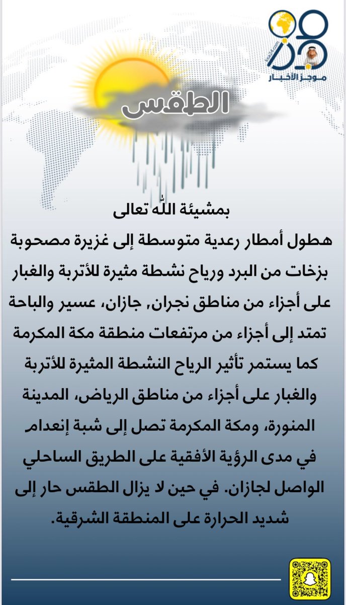 KSA24's tweet image. ⁧#الطقس_اليوم⁩
 ⬇️