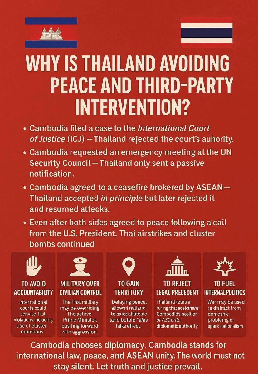 SokKong52565's tweet photo. @notarealtrump Thailand government and military are not following their agreement with you, President. They continue to invade. https://t.co/DOgMpbXWLs