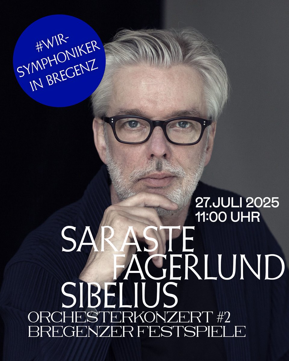 Orchesterkonzert #2 - Unter der musikalischen Leitung von Dirigent Jukka-Pekka Saraste mit Jean Sibelius’ Kullervo und Sebastian Fagerlunds Drifts. 

100 Prozent finnische Musik - heute 11 Uhr im Festspielhaus der Bregenzer Festspiele.

📷 Felix Broede