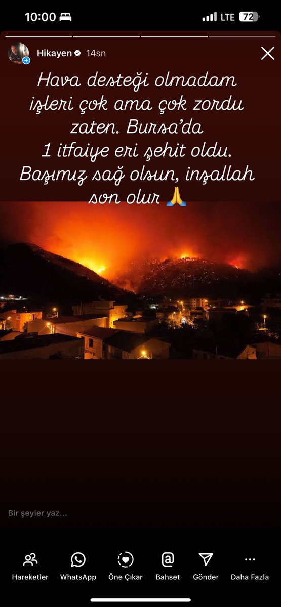 Başımız sağ olsun 🙏 
#BURSAYANIYOR