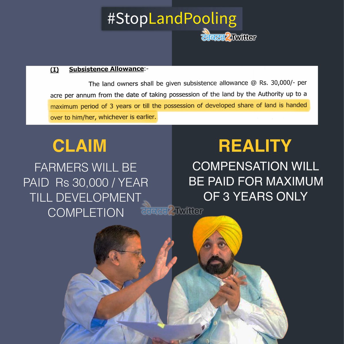 AAP govt claims farmers will get ₹30,000 or ₹50,000 per year as compensation till development is complete. But as per policy the compensation will be paid for maximum of 3 years only.

In simple words, farmers will be left to starve for decades because we all know no government