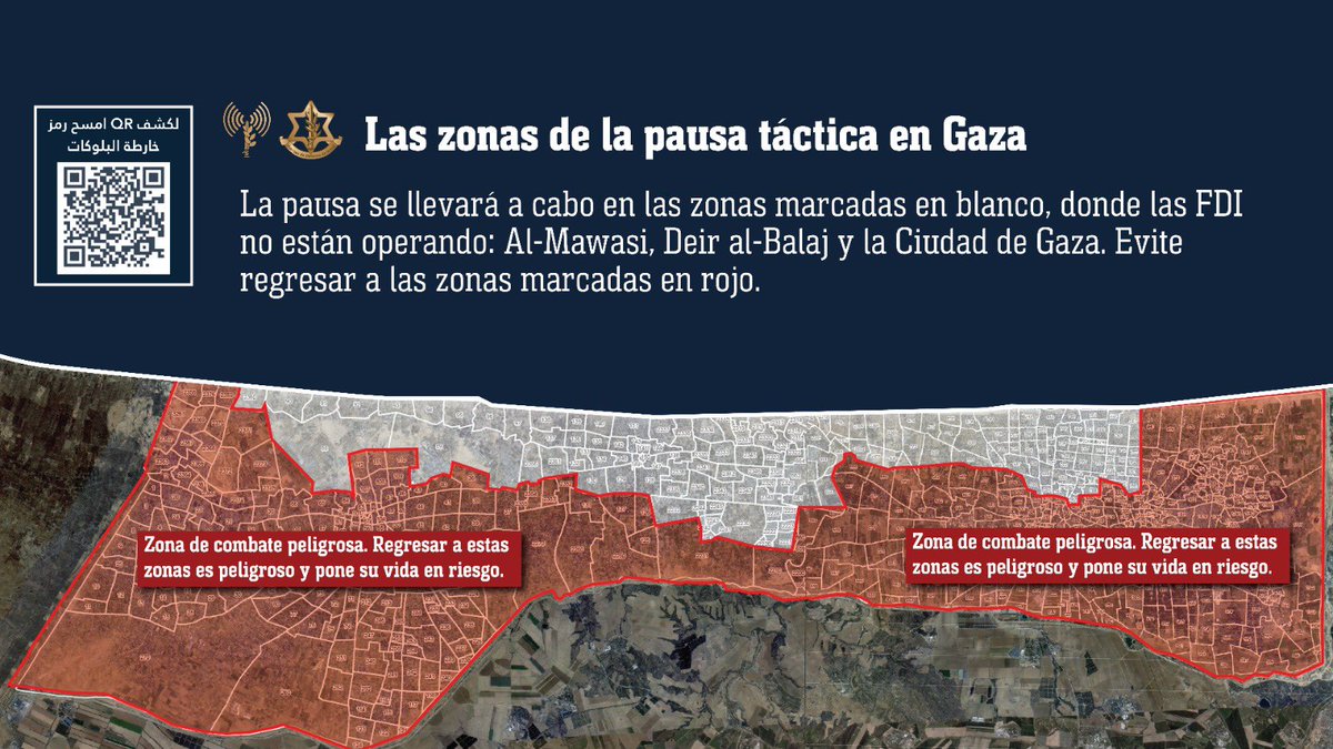 FDIonline's tweet image. De acuerdo con las directrices del nivel político y como parte del esfuerzo continuo de las FDI, dirigido por COGAT, para aumentar la entrada de ayuda humanitaria a Gaza, se implementará una pausa táctica local en la actividad militar con fines humanitarios empezando hoy…