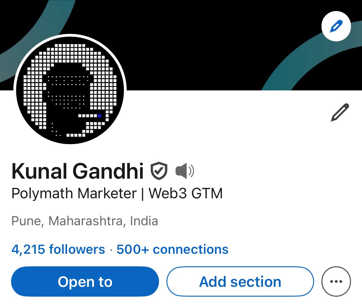 kunalvg's tweet image. Excited to announce that Based Punk is now my PFP on LinkedIn.