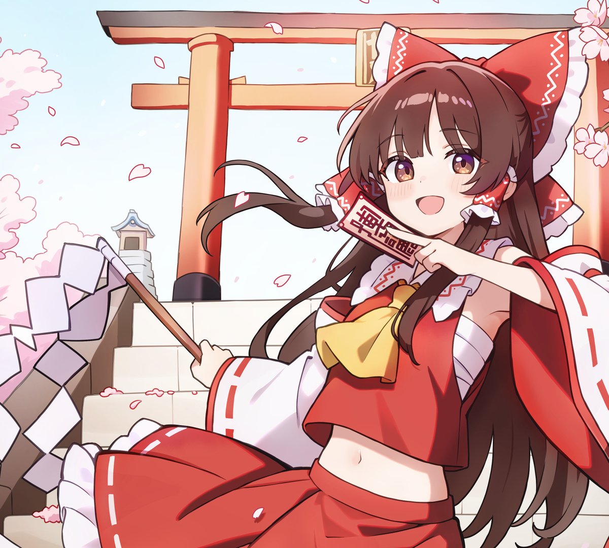 季節感あるな（白目）
きっどているず様からのご依頼で描かせていただきましたー

#東方Project #博麗霊夢
