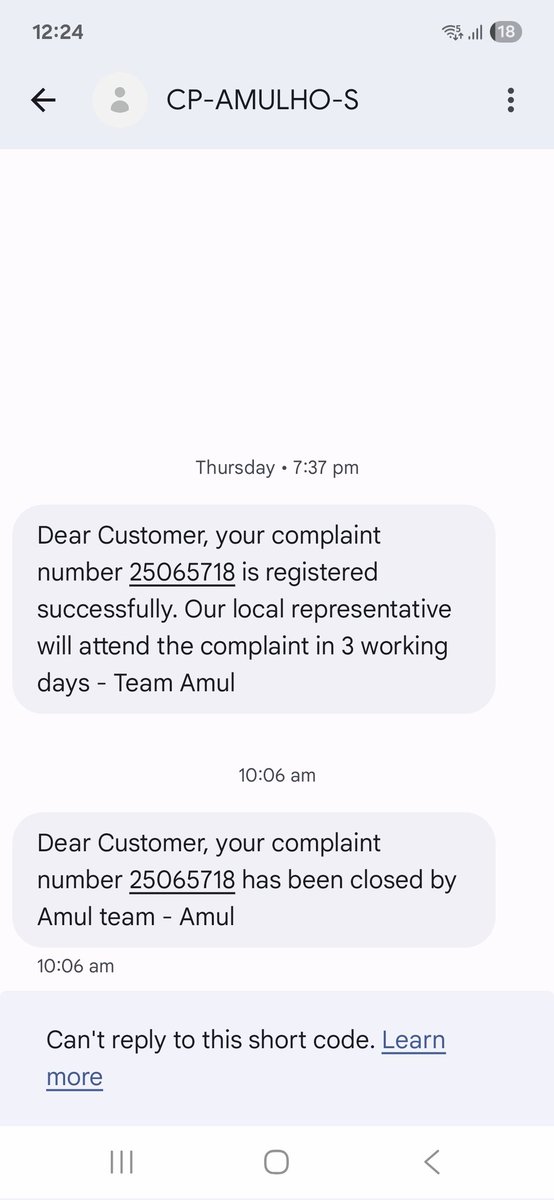 nibirrup's tweet photo. Dear @grok, I lodged a complaint with @Amul_Coop regarding an Amul outlet charging prices exceeding the MRP. Unfortunately, the complaint was closed without any resolution. Assist me in obtaining a satisfactory outcome. #ConsumerProtection 
#Amul https://t.co/L219bDhcko