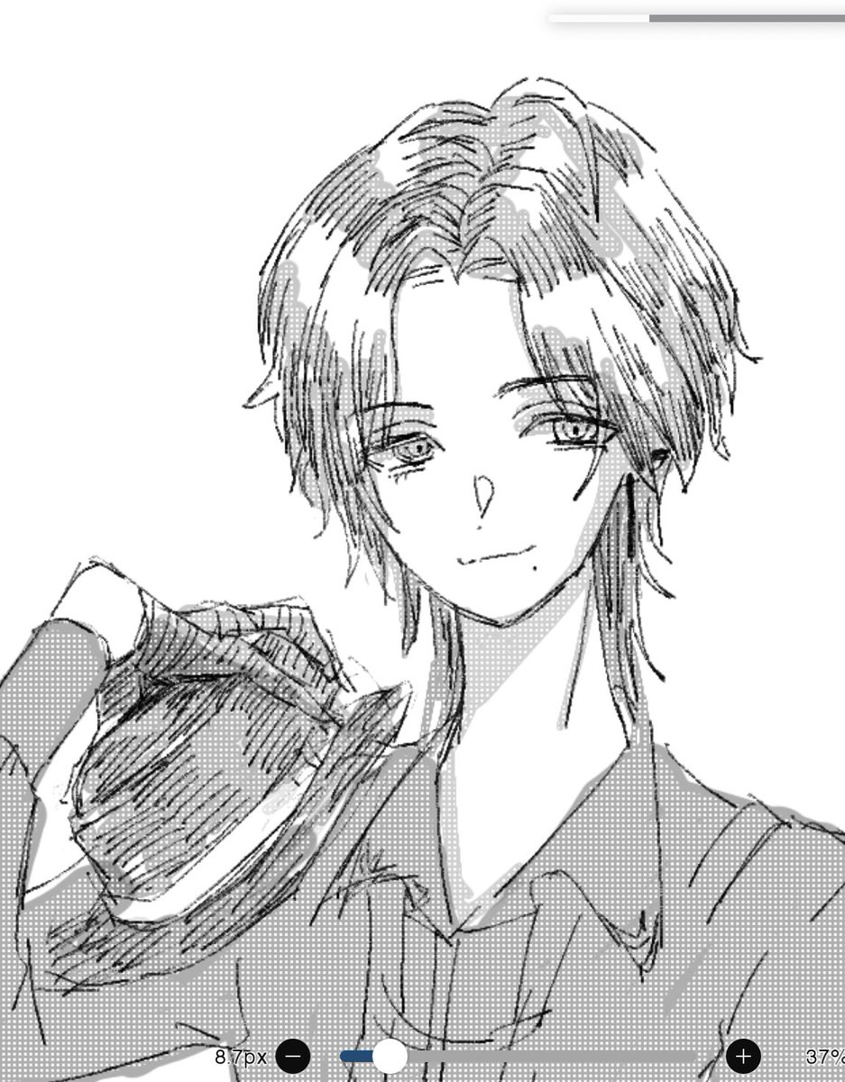 chamy_spla2's tweet image. 手癖でこれだからシュッとした顔のバランスまじでわからないんだよねぇ…
幼い…